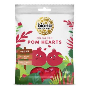 ΖΕΛΕΔΑΚΙΑ ΜΕ ΓΕΥΣΗ ΡΟΔΙΟΥ POM HEARTS 75ΓΡ BIONA BIO