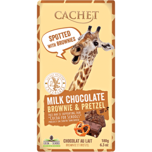 ΣΟΚΟΛΑΤΑ ΓΑΛΑΚΤΟΣ ΜΕ BROWNIES & PRETZEL 5 ΤΕΜΑΧΙΩΝ 180ΓΡ CACHET ΒΙΟ