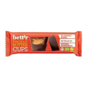 NUT BUTTER CUPS ΜΕ ΠΡΑΛΙΝΑ ΦΥΣΤΙΚΙΟΥ (3Χ13ΓΡ) 12 ΤΕΜΑΧΙΩΝ BETTR ΒΙΟ