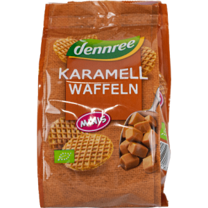 ΒΑΦΛΕΣ ΜΙΝΙ ΜΕ ΓΕΥΣΗ ΣΙΡΟΠΙ ΚΑΡΑΜΕΛΑΣ 150ΓΡ DENREE BIO